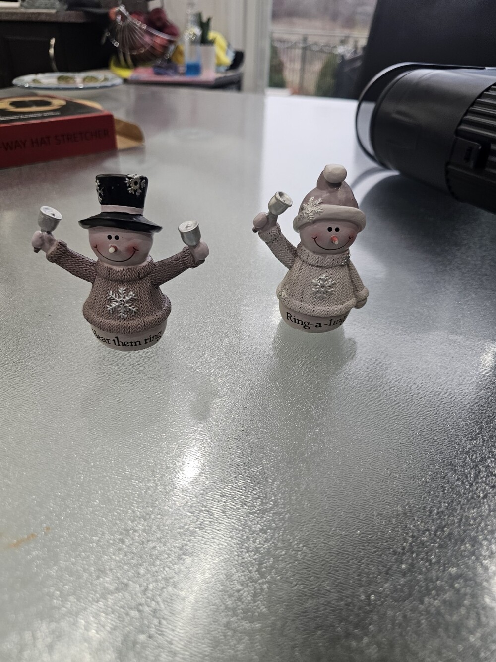Blossom Bucket Set of Two Ring A Ling Hear Them Ring Snowmen - Picture 2 of 11